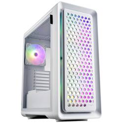 FSP Fortron CUT593P tower herní pouzdro bílá 4 předinstalované LED ventilátory, prachový filtr, boční okno