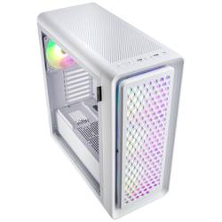 FSP Fortron CUT593P tower herní pouzdro bílá 4 předinstalované LED ventilátory, prachový filtr, boční okno