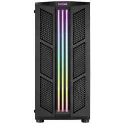 AeroCool Prime-G-BK-v2 midi tower PC skříň černá boční okno