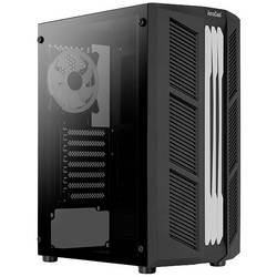 AeroCool Prime-G-BK-v2 midi tower PC skříň černá boční okno
