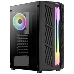AeroCool Prime-G-BK-v2 midi tower PC skříň černá boční okno