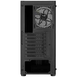AeroCool Prime-G-BK-v2 midi tower PC skříň černá boční okno