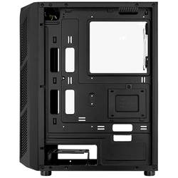 AeroCool Prime-G-BK-v2 midi tower PC skříň černá boční okno