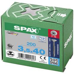 SPAX 0197000350403 R 88091 Senkkopf T-STAR TG šroub do dřeva 3.5 mm 40 mm T-STAR plus 88091 nerezová ocel A2 200 ks
