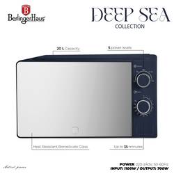 BerlingerHaus BH/9906 mikrovlnná trouba modrá 700 W funkce časovače, funkce grilování