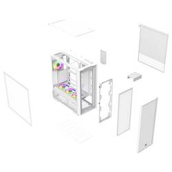 Thermaltake S380 TG ARGB Snow White midi tower PC skříň sněhobílá 2 předinstalované ventilátory