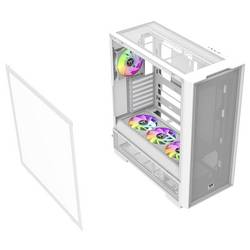 Thermaltake S380 TG ARGB Snow White midi tower PC skříň sněhobílá 2 předinstalované ventilátory