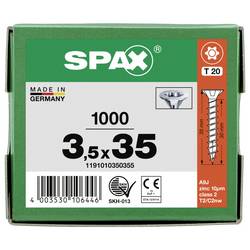 SPAX 1191010350355 šroub ze zápustnou hlavou 3.5 mm 35 mm T-STAR plus ocel 1000 ks
