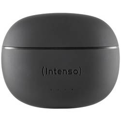 Intenso T300A Headset do uší (In Ear) Bluetooth® stereo černá Potlačení hluku Indikátor nabití, headset, Nabíjecí pouzdro, dotykové ovládání