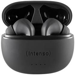 Intenso T300A Headset do uší (In Ear) Bluetooth® stereo černá Potlačení hluku Indikátor nabití, headset, Nabíjecí pouzdro, dotykové ovládání