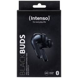 Intenso T300A Headset do uší (In Ear) Bluetooth® stereo černá Potlačení hluku Indikátor nabití, headset, Nabíjecí pouzdro, dotykové ovládání