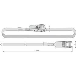 Basi 0004-0308 upínací popruh (d x š) 5000 mm x 25 mm přezka se zubatým páskem