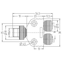 Escha FSM5-2FKM5.4/S89 rozdělovač a adaptér pro senzory - aktory , 8010471, piny: 5, 1 ks