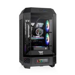 Thermaltake The Tower 250 Black midi tower herní pouzdro černá boční okno