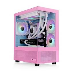 Thermaltake View 170 TG ARGB Bubble Pink micro tower herní pouzdro růžová, modrá 4 předinstalované ventilátory, boční okno