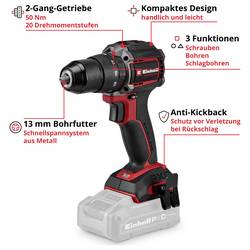 Einhell Professional TP-CD 18/50-C Li-i BL aku příklepový šroubovák, 2cestný, vč. 2x aku, vč. nabíječky, 4514406