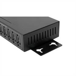 Exsys EXSYS - EX-11214HMVS 4 Port USB 2.0 Metall Hub Netzteil DIN-Rail-Kit Genesys USB Hub černá