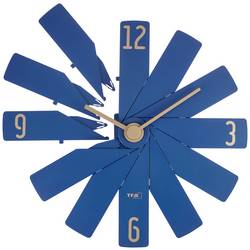 TFA Dostmann 60.3020.06 Quartz nástěnné hodiny 40 cm x 3.7 cm x 40 cm , modrá, půlnoční modrá , tiché hodiny (bez tikání)