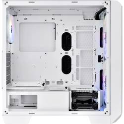 Thermaltake CA-1P6-00M6WN-00 midi tower PC skříň bílá kompatibilní s LCS, boční okno, vhodné pro vodní chlazení DIY, vhodné pro vodní chlazení AIO, 2