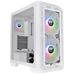 Thermaltake CA-1P6-00M6WN-00 midi tower PC skříň bílá kompatibilní s LCS, boční okno, vhodné pro vodní chlazení DIY, vhodné pro vodní chlazení AIO, 2