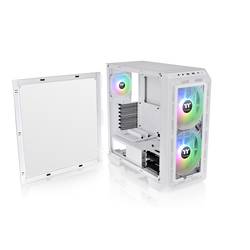 Thermaltake CA-1P6-00M6WN-00 midi tower PC skříň bílá kompatibilní s LCS, boční okno, vhodné pro vodní chlazení DIY, vhodné pro vodní chlazení AIO, 2