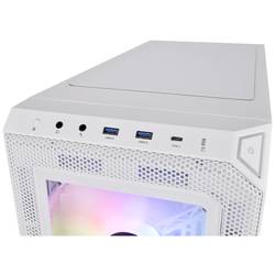 Thermaltake CA-1P6-00M6WN-00 midi tower PC skříň bílá kompatibilní s LCS, boční okno, vhodné pro vodní chlazení DIY, vhodné pro vodní chlazení AIO, 2