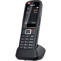 Gigaset Pro R700H protect PRO DECT, GAP bezdrátový analogový telefon bluetooth, se základnou, PIN kód, vibrace, opakované vytáčení černá