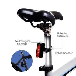 FISCHER FAHRRAD sada světel na kolo PLUS 110 + TWIN STOP LED černá