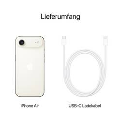 Apple iPhone Air iPhone 512 GB, 16.5 cm (6.5 palec), Zářivá zlatá, iOS 26, dual SIM