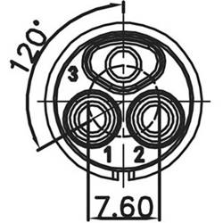 Lutronic 2620 03 T22 CB 100 kulatý konektor DIN, 1 ks