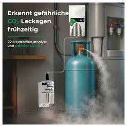 Schabus GX-D3, 300233 detektor úniku plynu s externím senzorem 230 V, detekce oxidu uhličitého (CO2)