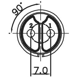 Lutronic 2650 02 T12 CB T kulatý konektor DIN, 1 ks