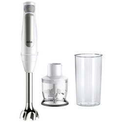 Braun MQ7020 WH tyčový mixér 1000 W bez BPA, plynulé nastavení rychlosti, s mixovací nádobou bílá, stříbrná