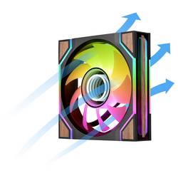 Thermaltake PC větrák s krytem dřevo (š x v x h) 124 x 120 x 28 mm včetně LED osvětlení, vč. ovládání RGB osvětlení