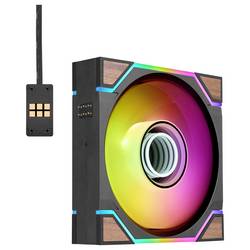 Thermaltake PC větrák s krytem dřevo (š x v x h) 124 x 120 x 28 mm včetně LED osvětlení, vč. ovládání RGB osvětlení
