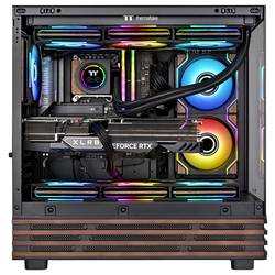 Thermaltake PC větrák s krytem dřevo (š x v x h) 124 x 120 x 28 mm včetně LED osvětlení, vč. ovládání RGB osvětlení