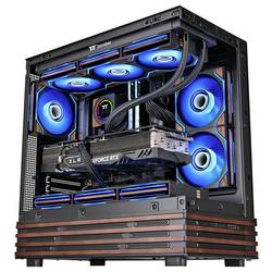 Thermaltake PC větrák s krytem dřevo (š x v x h) 124 x 120 x 28 mm včetně LED osvětlení, vč. ovládání RGB osvětlení