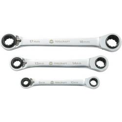 TOOLCRAFT 819162 sada oboustranných ráčnových klíčů 3dílná Délka klíče (cm) (jen pro nadpis) 8 - 19 mm