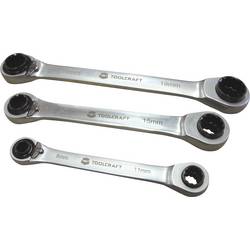 TOOLCRAFT 819162 sada oboustranných ráčnových klíčů 3dílná Délka klíče (cm) (jen pro nadpis) 8 - 19 mm