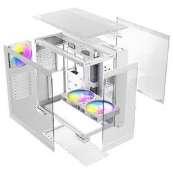 Antec C8 Full Tower PC skříň bílá 3 předinstalované LED ventilátory, integrované osvětlení