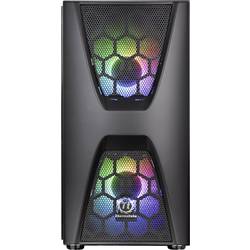 Thermaltake Commander C34 TG midi tower PC skříň, herní pouzdro černá 2 předinstalované LED ventilátory, 1 předinstalovaný ventilátor, kompatibilní s LCS,