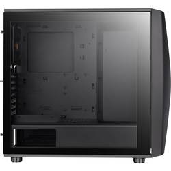 Thermaltake Commander C34 TG midi tower PC skříň, herní pouzdro černá 2 předinstalované LED ventilátory, 1 předinstalovaný ventilátor, kompatibilní s LCS,