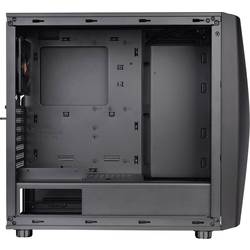 Thermaltake Commander C34 TG midi tower PC skříň, herní pouzdro černá 2 předinstalované LED ventilátory, 1 předinstalovaný ventilátor, kompatibilní s LCS,