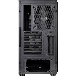 Thermaltake Commander C34 TG midi tower PC skříň, herní pouzdro černá 2 předinstalované LED ventilátory, 1 předinstalovaný ventilátor, kompatibilní s LCS,
