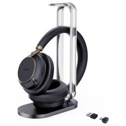 Yealink BH 76 Plus Headset otevřená (On Ear) Bluetooth® černá Potlačení hluku Indukce telefon