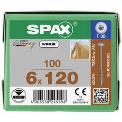 SPAX 0251010601205 R 88193 m.Spitze/T-STAR šroub do dřeva 6 mm 120 mm T-STAR plus ocel WIROX 100 ks