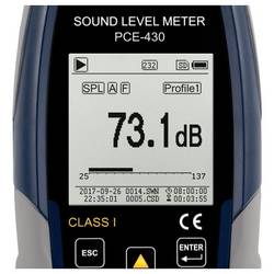 PCE Instruments hlukoměr datový záznamník PCE-430-EKIT 22 - 136 dB 3 Hz - 20 kHz USB