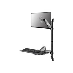 Neomounts WL90-325BL1 držák na zeď pro monitor 1 Displej: (s) 43,2 cm (17) - 81,3 cm (32) černá odkládací místo na klávesnici, nastavitelná výška, naklápěcí,