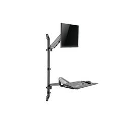 Neomounts WL90-325BL1 držák na zeď pro monitor 1 Displej: (s) 43,2 cm (17) - 81,3 cm (32) černá odkládací místo na klávesnici, nastavitelná výška, naklápěcí,