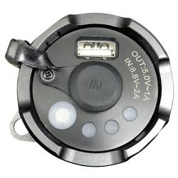 Powertac 815698015775 LED ruční akumulátorová svítilna velký dosah, IPX8 (vodotěsné), s režimem stroboskopu, s USB rozhraním napájeno akumulátorem 9500 lm 280